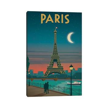 Paris Moonlight by IdeaStorm Studios Unframed Wall Canvas - iCanvas