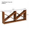 CAVINAS Console Table with X Shape Detachable Shelf,Entryway Table with Storage Space,Modern Couch Table for Living Room - 3 of 4