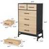 4+2 Dresser for Bedroom, 46.6" Tall Dresser, Tall Drawer with Storage Freestanding - 2 of 4
