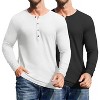 COOFANDY Men's 2Pack Slim Fit Henley Shirts Long Sleeve Lightweight Fashion Casual Cotton Basic T Shirts - 2 of 4