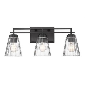 Lyna 3-Light Vanity Light - Contemporary Steel Design for Bathrooms, Dimmable & Damp Rated - 1 of 4