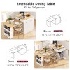 82.6" Kitchen Island with Extendable Dining Table, Power Outlet & Double-Sided Storage, Modern Dining Island-3irtyhousy - 3 of 4