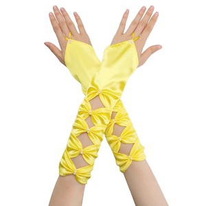 INSPIRE CHIC Women's Fingerless Elbow Length Hollow Out Gloves 1 Pair - 1 of 4