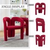 TiramisuBest Contemporary Designed Velvet Fabric Upholstered Accent Chair,Barrel Side Chairs for Living Room Set of 2 - 4 of 4