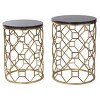 Set of 2 Round Marble Side Tables - Gold - Stylecraft - image 4 of 4