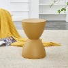 Vynxaria Mustard Yellow End Tables - Stylish Plastic Side Stool - 2 of 4