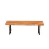 Christopher Knight Home Tori Outdoor Acacia Wood and Rattan Bench with Slatted Seat - 4 of 4