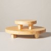 Round Footed Wood Serving Stand - Hearth & Hand™ with Magnolia - 3 of 4