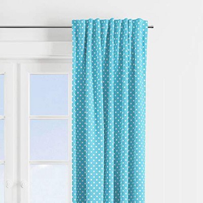 Bacati - Pin Dots Aqua Window Curtain Panel