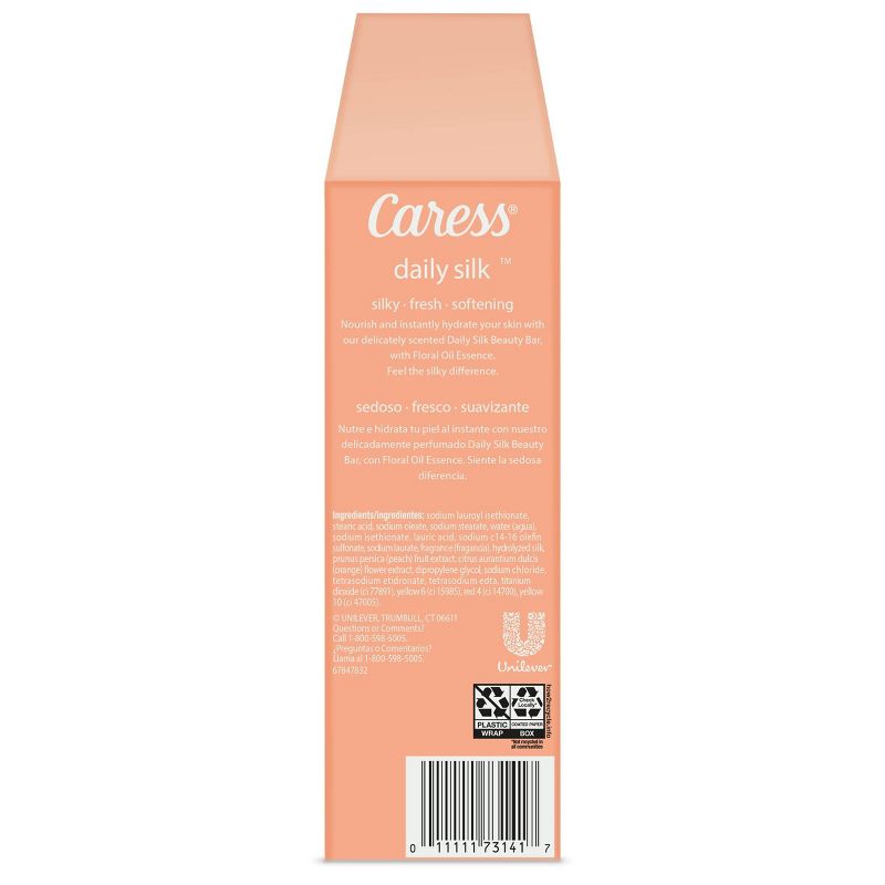 Caress Daily Silk White Peach &#38; Orange Blossom Scent Bar Soap - 8pk - 3.75oz each, 3 of 4