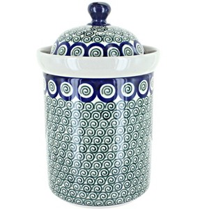 Blue Rose Polish Pottery 493 Ceramika Large Canister - 1 of 1