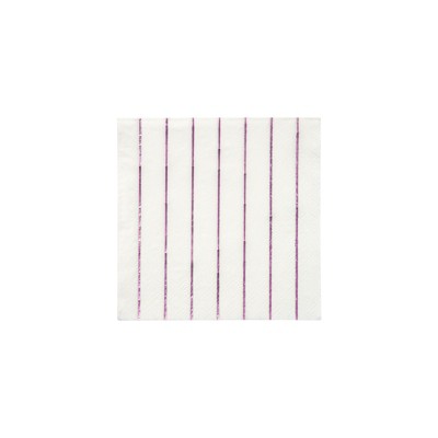Meri Meri Metallic Pink Stripe Small Napkins