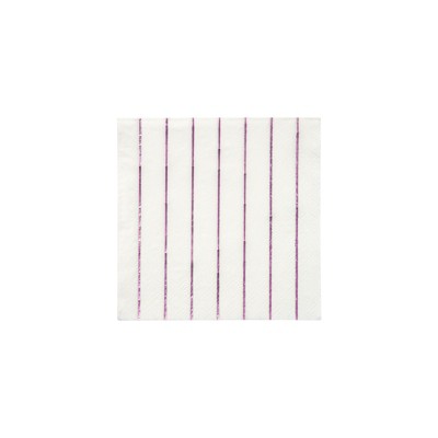 Meri Meri Metallic Pink Stripe Small Napkins