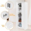 MAYEERTY White Storage Cabinet 2 Doors Adjustable Shelf MDF - 3 of 4