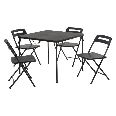Cosco 5pc Folding Table And Chair Set Black Target