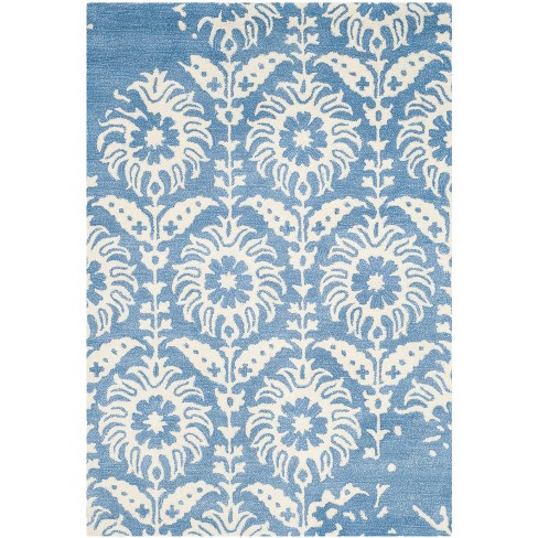 Bella Bel125 Hand Tufted Area Rug - Light Blue/ivory - 4'x6' - Safavieh ...