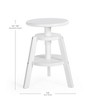 Guidecraft Adjustable Drafting Wooden Stool- Drafting Chair for Kids, 16in-18in | Toddler Swivel Stool for Kids' Art Studio, Classroom Seating - 2 of 4
