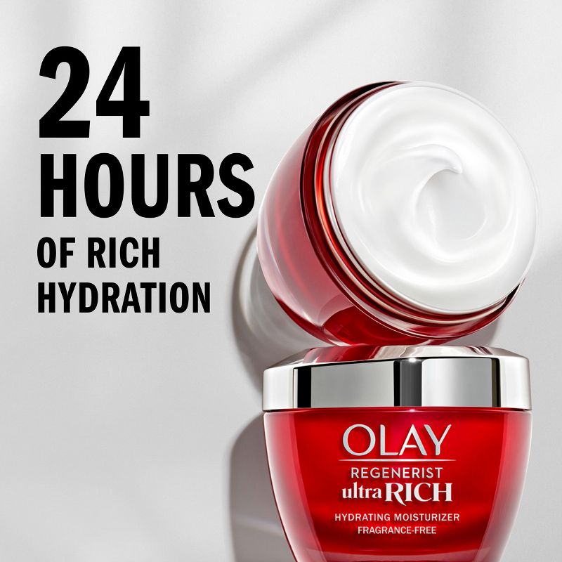 Olay Regenerist Ultra Rich Face Moisturizer for Dry Skin Fragrance-Free - 1.7oz, 3 of 10