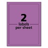 Avery Neon Shipping Label Laser 5 1/2 x 8 1/2 Neon Magenta 200/Box 5948 - 3 of 4