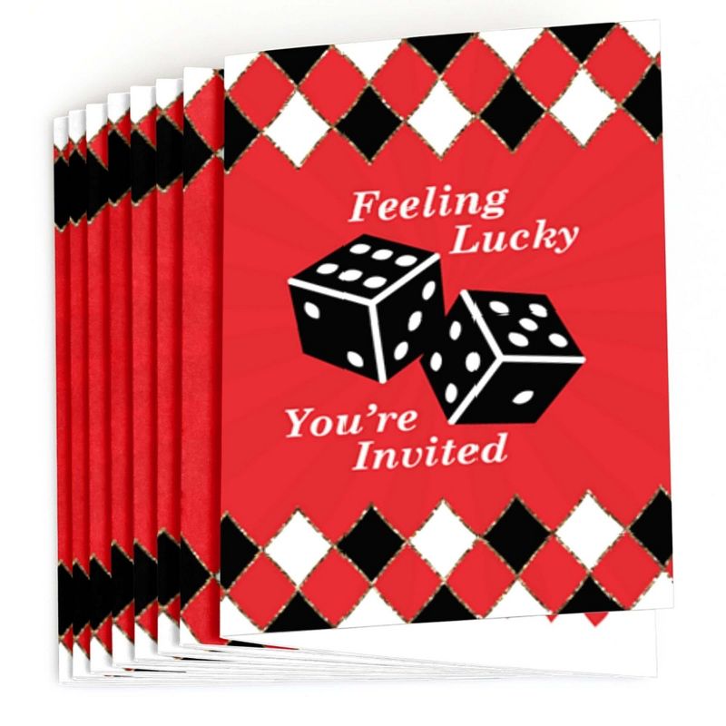 Big Dot of Happiness Las Vegas - Fill In Casino Party Invitations (8 count), 2 of 6