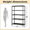 ROOMTEC 5-Tier Wire Shelving Metal Storage Rack Adjustable Shelves, Standing Garage Storage Shelf Units (71"H x 42"W x 18"D) - 3 of 4