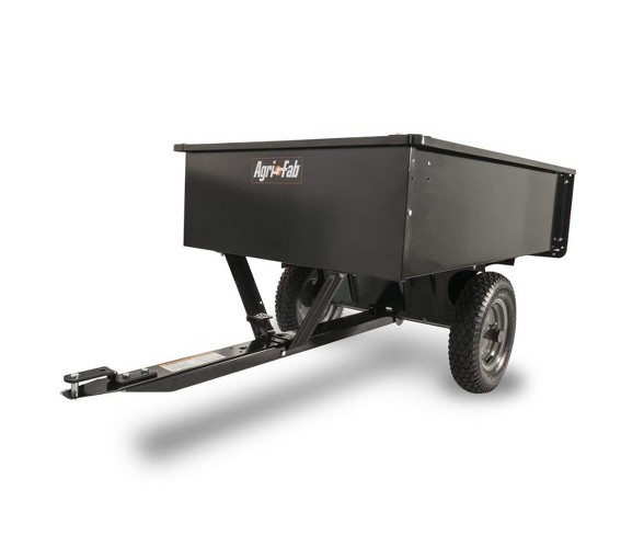 Agri-Fab Tow Style Steel Dump Cart With Pneumatic Tires And 750 Pound Capacity