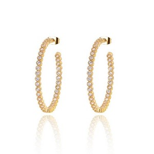 Hollywood Sensation Cubic Zirconia Hoop Earrings - 1 of 2