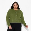 Women's Crewneck Heritage Cable Cardigan - Wild Fable™ - 2 of 3