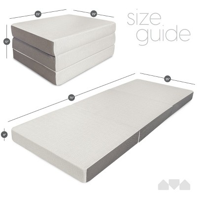 Milliard Tri-Fold Foam Folding Mattress (with Waterproof Cover) - Thumbnail 5