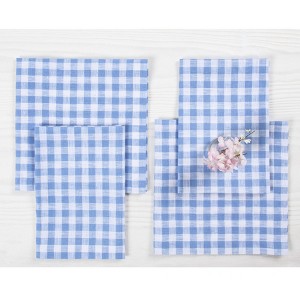 Solino Home Linen Gingham Dinner Napkins - 1 of 4