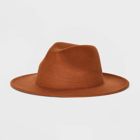 Felt Fedora Hat - Universal Thread™ Brown L/xl : Target