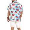 LA LEELA Men's Hawaiian 4th of July Patriotic American Shirt Short Sleeve Button Down Holiday Shirts for Men - 4 of 4