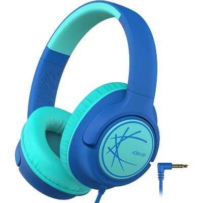iClever Kids Headphones with Cord, 85dBA Safe Volume Wired Headphones for Kids, Stereo Sound Foldable Adjustable