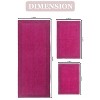 Luxury Reversible Bathroom Rugs Set, Washable Rug, Extra Soft and Absorbent bath Rug, Non-Slip Bath Mat Set, 3 Pcs Set with Runner, Hot Pink - 3 of 4