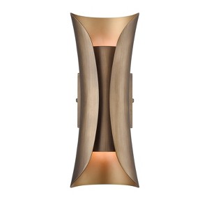 CLAXY Modern Brass Wall Sconce 2 Light Bath Light Fixture - 1 of 4