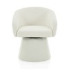 Upholstered Modern Swivel Barrel Chair with Comfy Seat and 360° Rotation for Living Room - 4 of 4
