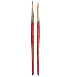 Princeton Heritage Round Brush, Synthetic Bristles, Short Handle Watercolor Paintbrush, Scarlet, Size 6, Pack of 2 - 1 of 4