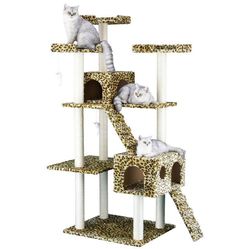 Go Pet Club 72" Classic Cat Tree Furniture with Sisal Scratching Posts F2040, 2 of 3