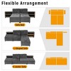 TiramisuBest 121.2" Versatile Sofa Bed Modular Sofa Free-combined Sofa with Two Storage Racks - 3 of 4
