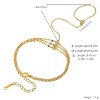 Gold-Tone Hand Chain with Finger Ring, Multi-Layer Cubic Zirconia Jewelry for Women, Party & Styling Occasions - 3 of 4
