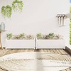 vidaXL Garden Planter Set of 2 White Solid pine wood Large - 3 of 4