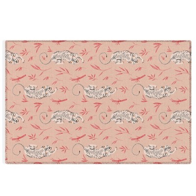 Caroline Okun Stalking Siberian Rose Rug - Deny Designs