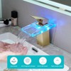 LED Waterfall Bathroom Faucet with 3 Color Changing Light and Single Handle - 3 of 4