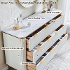 SinCiDo Modern Fluted Drawer Dresser, Gold Accents, Wood TV Stand & Storage Dressers Organizer for Bedroom, Living Room - 3 of 4
