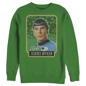 Men's Star Trek: The Original Series St. Patrick's Day Spock Lucky Science Officer Sweatshirt - 1 of 4