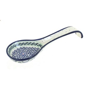 Blue Rose Polish Pottery 1178 Zaklady Large Spoon Rest - 1 of 1