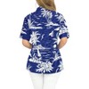 HAPPY BAY Hawaiian Shirts Womens Casual Summer Beach Tropical Tops Blouses Short Sleeve Button Up Dress Shirts Coverup Dresses for Women - 4 of 4