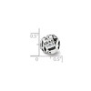 Black Bow Jewelry Sterling Silver with White Crystals College Graduation Bead Charm - 3 of 4
