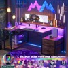 Besiost 57-In L Shaped Computer Desk with Charging Station for Home Office - 4 of 4