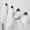 Black 4-Pack Round Base Wall-Mounted Coat Hooks with Included Screws, and Bedroom Decor Hardware - 4 of 4